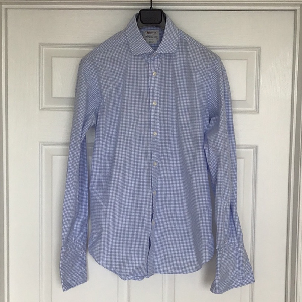 T.M. Lewin Dress Button Up Shirt With French Cuffs